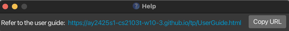 help message